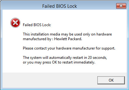 Failed BIOS Lock
