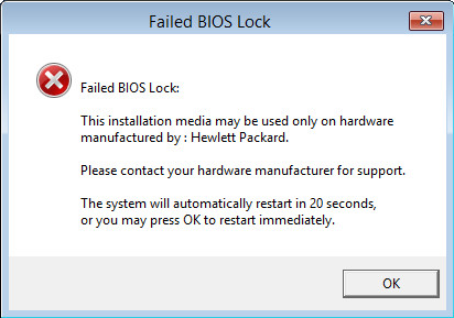 Failed BIOS Lock Failed BIOS Lock