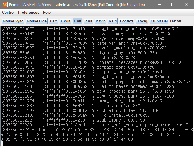 ILO Debian Kernel Panic