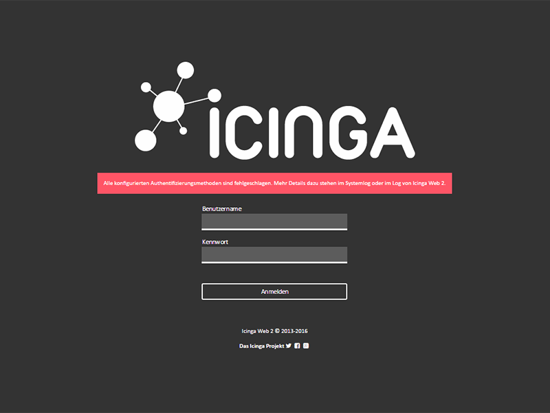 Icinga Web 2 Login Icinga Web 2 Login