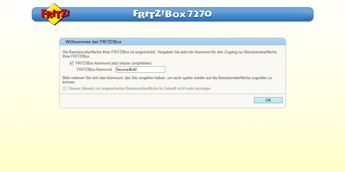 Willkommen bei Fritz!Box