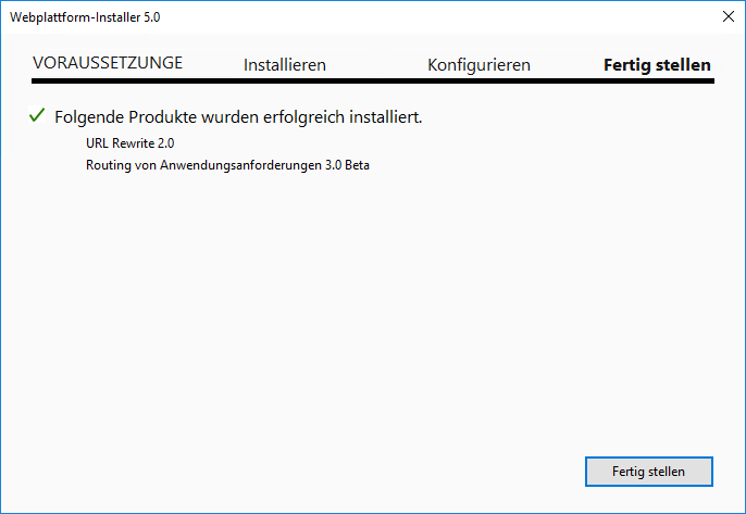 Fertig stellen Fertig stellen