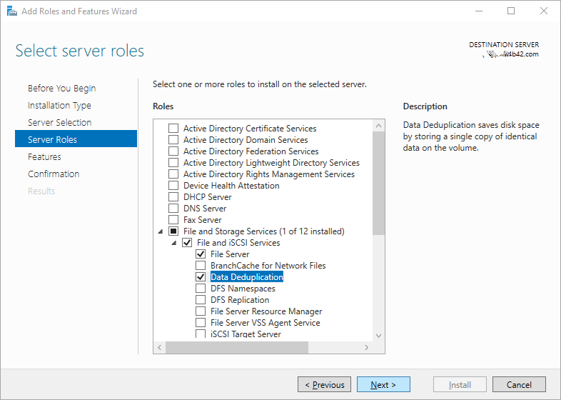 Roles and Features Roles and Features
