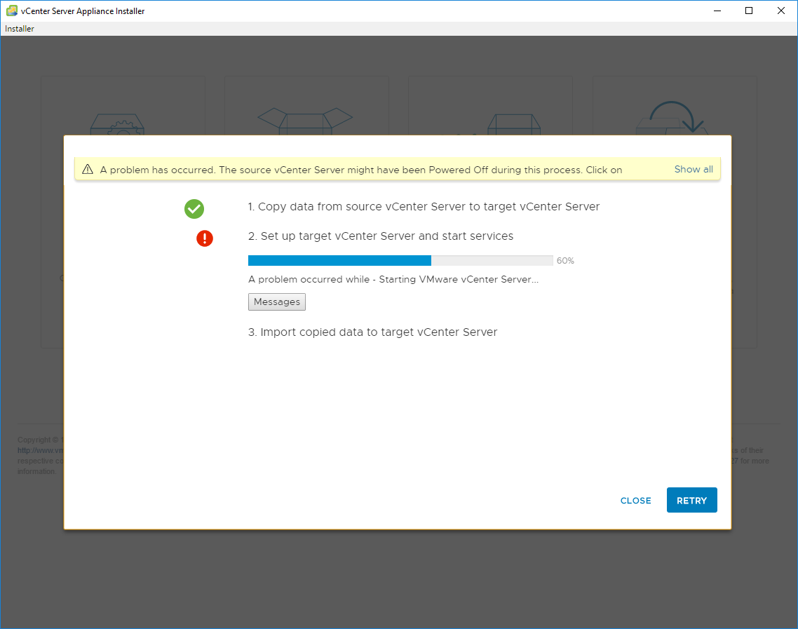Failed to start vpxd Failed to start vpxd