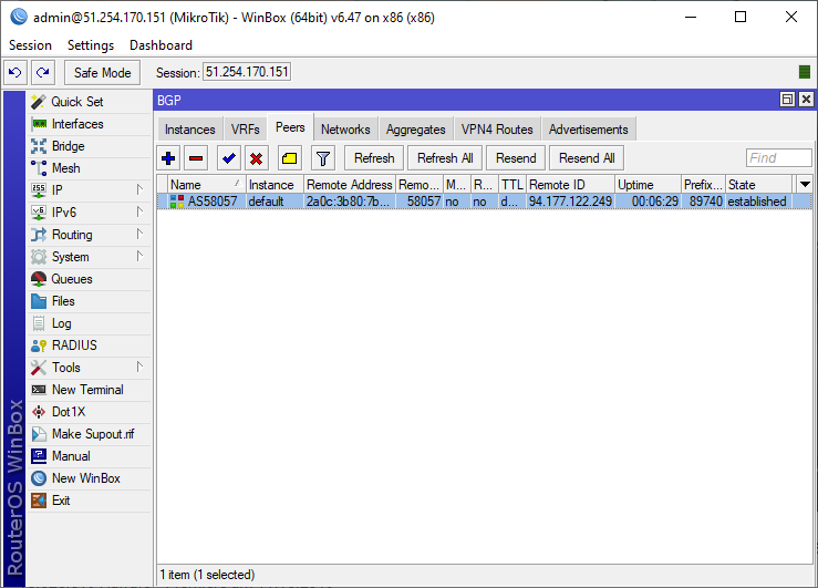 MikroTik BGP Setup MikroTik BGP Setup