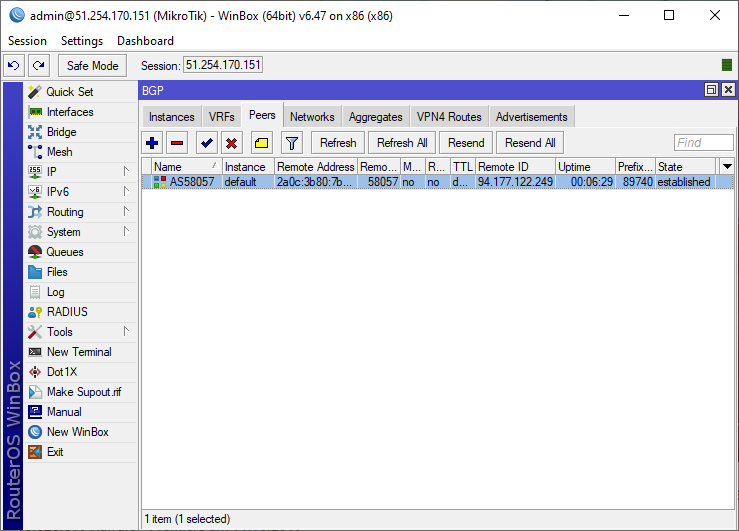 MikroTik BGP Setup