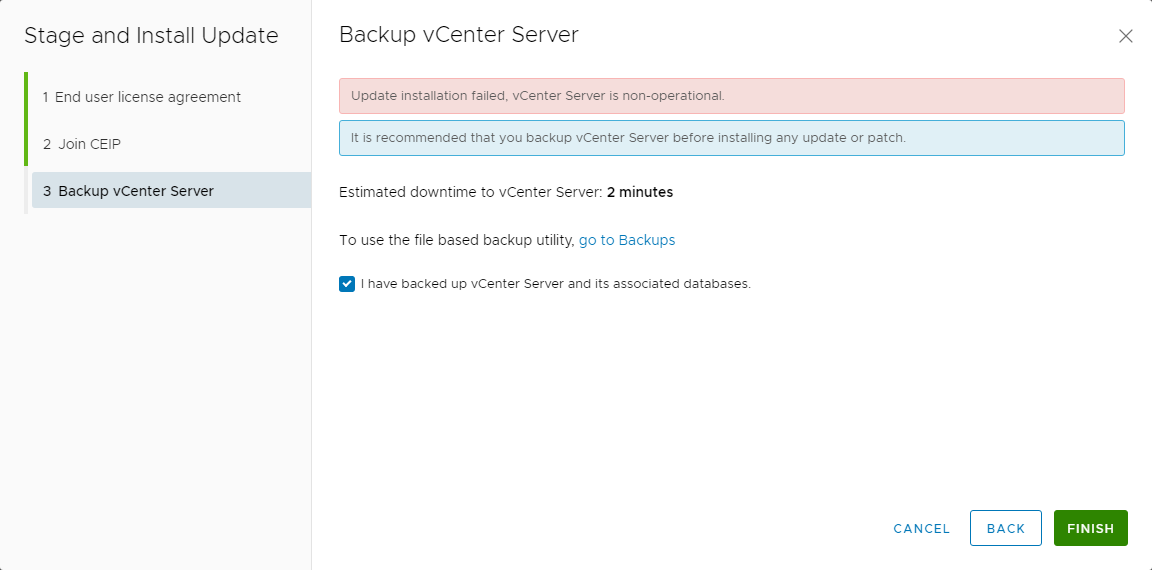 VMware vCenter Update VMware vCenter Update