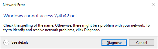 Windows Network Error