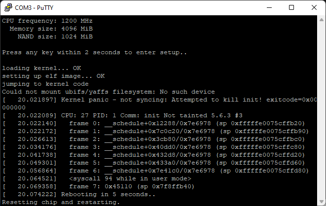 MikroTik ROSv7 Kernel Panic