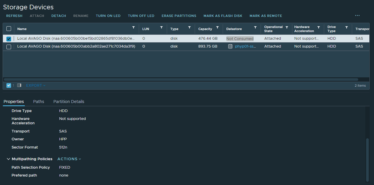 VMware vSphere Datastore VMware vSphere Datastore